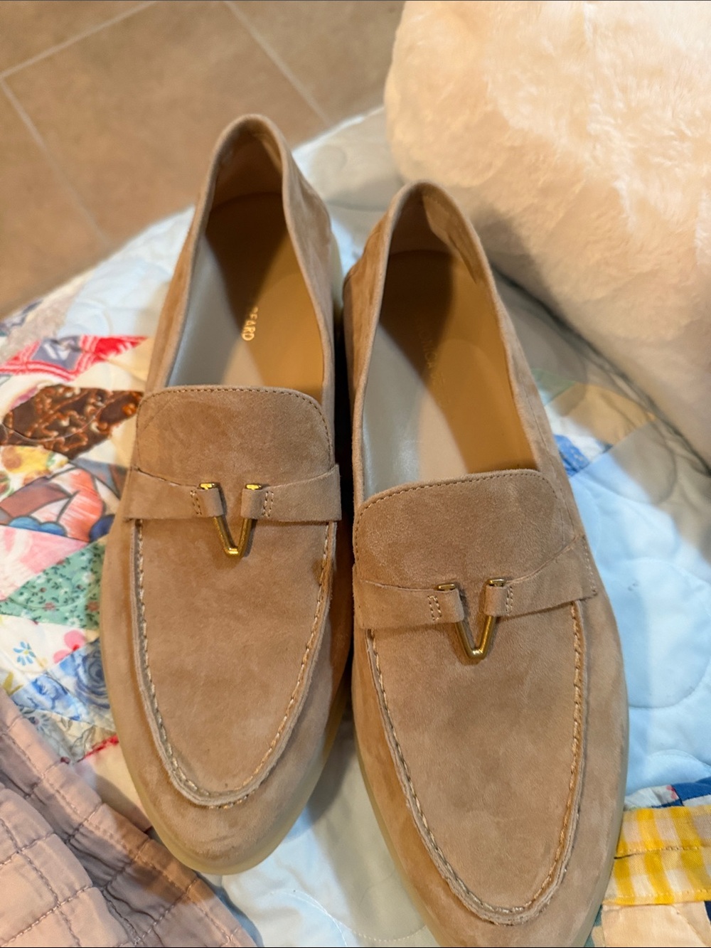 NewVeronica Beard Sand Suede Ailey loafer 9.5